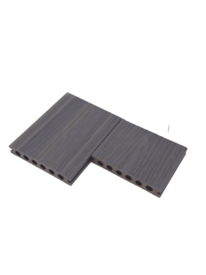 PE Double wood grain finish decking