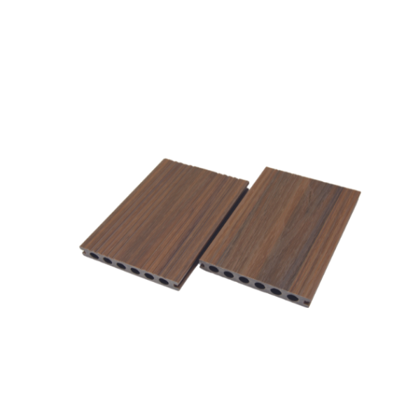 PE Double wood grain finish decking