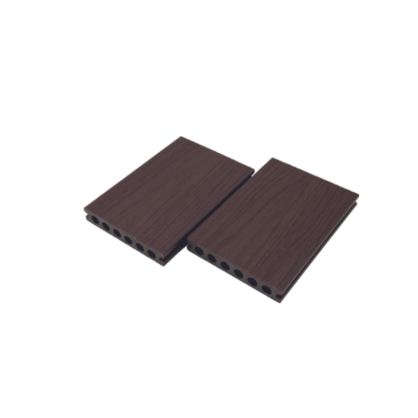 PE Double wood grain finish decking